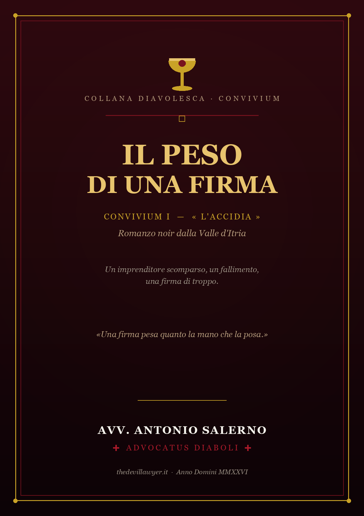Convivium I — Il Peso di una Firma