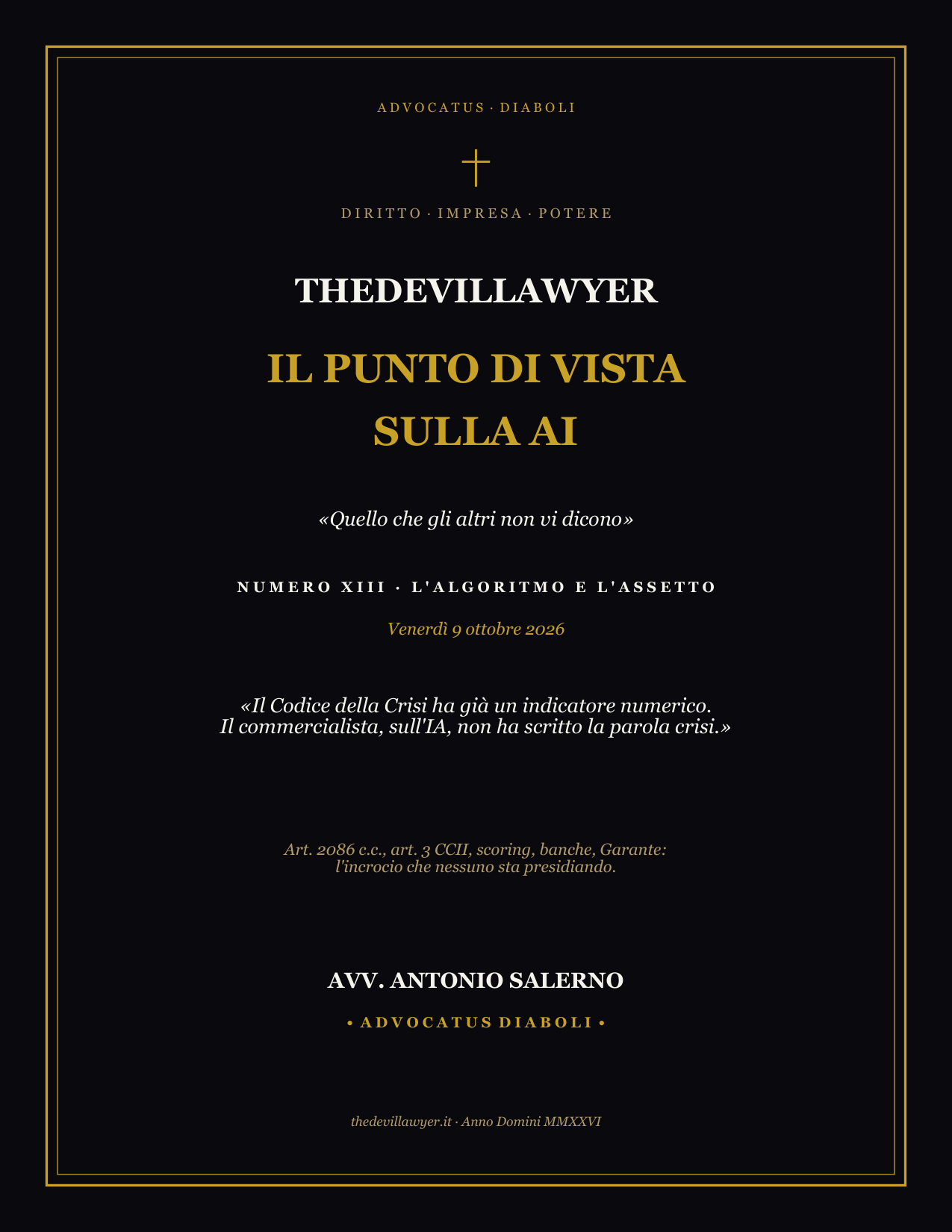 Il Punto di Vista — N. XIII